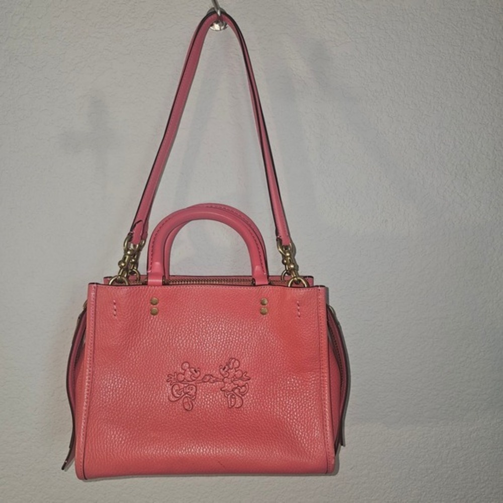 Disney x Coach Rogue 25 Minnie and Mickey watermelon leather suede - Picture 4 of 16
